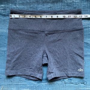 Alo yoga grey spandex shorts